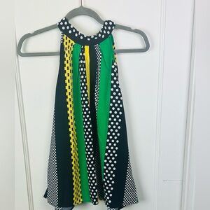 Colorful High Neck Top